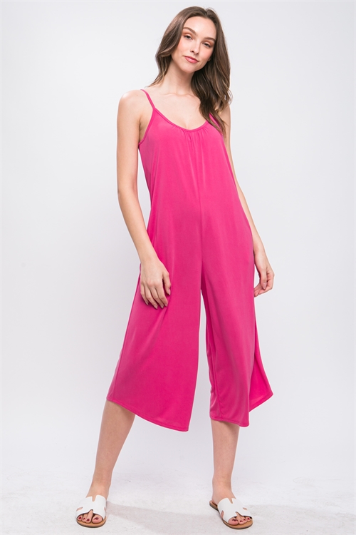 S Lt Rs Mgt Spaghetti Strap Wide Leg Palazzo Jumpsuit